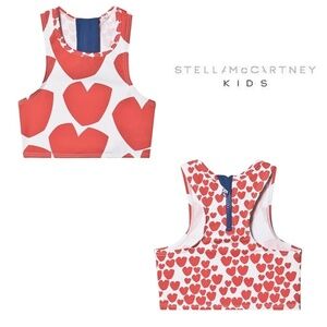 NWOT Stella McCartney Kids Heart Print Bikini Top Sz. 14
